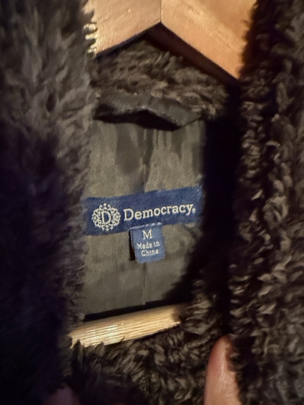 Democracy Cozy Plush Full Zip Vest in Dark Olive - Picture 2 of 8